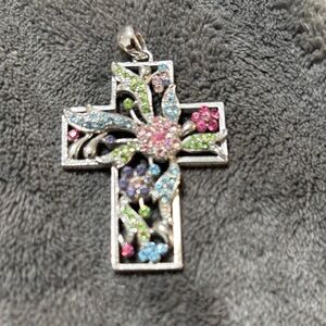 Kirk’s Folly Rhinestone Cross Pendant